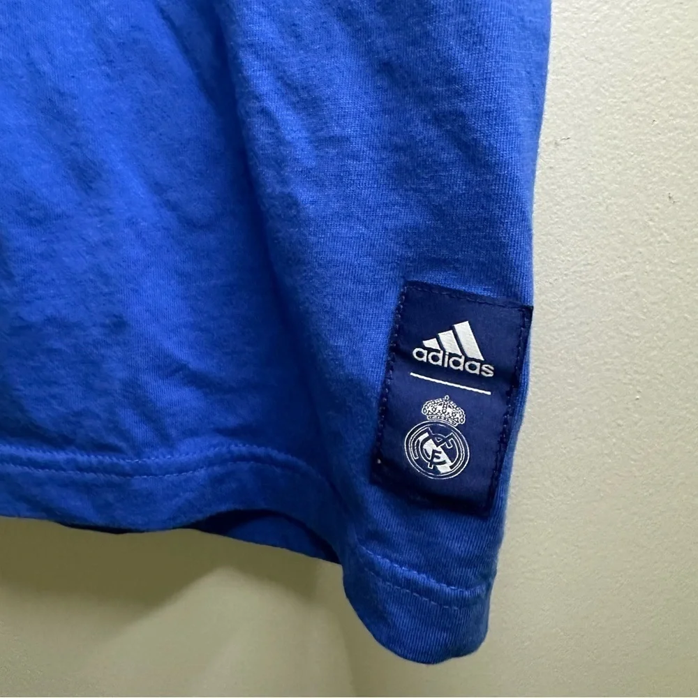 Adidas Real Madrid Blue Boys Kids Tee Size 13/14 year